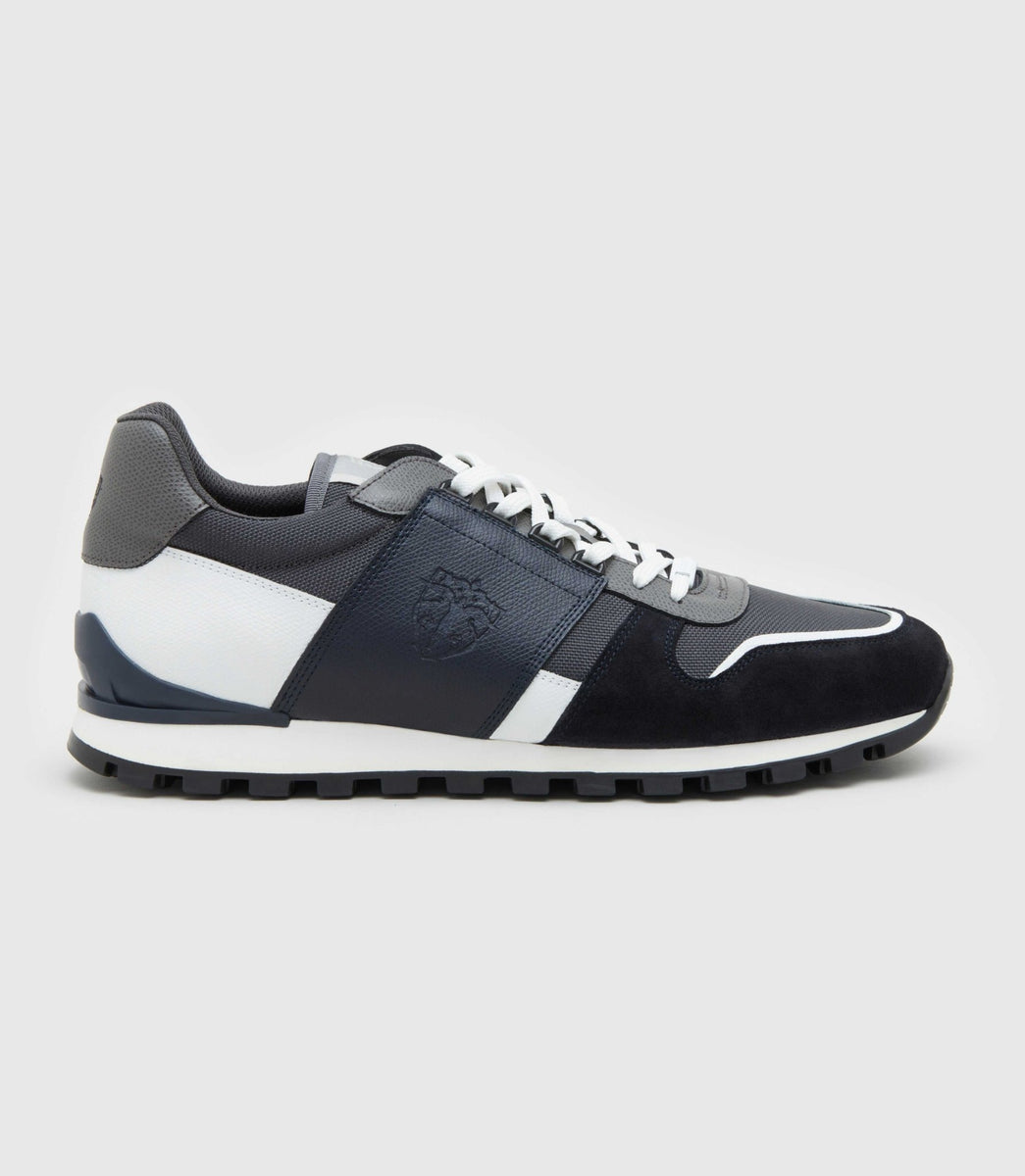 Perceval anthracite leather sneakers