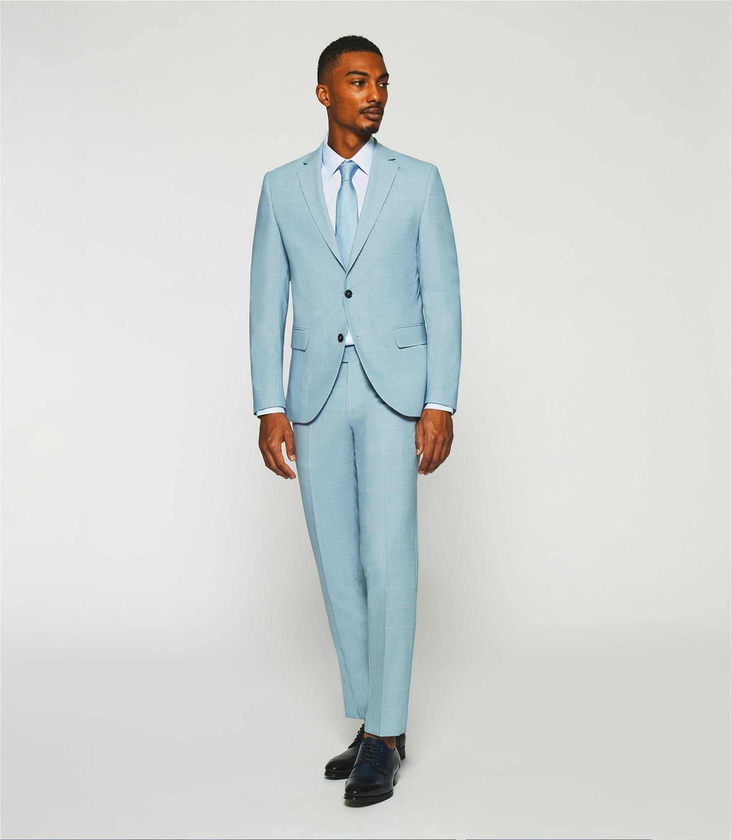 Sky blue suit jacket