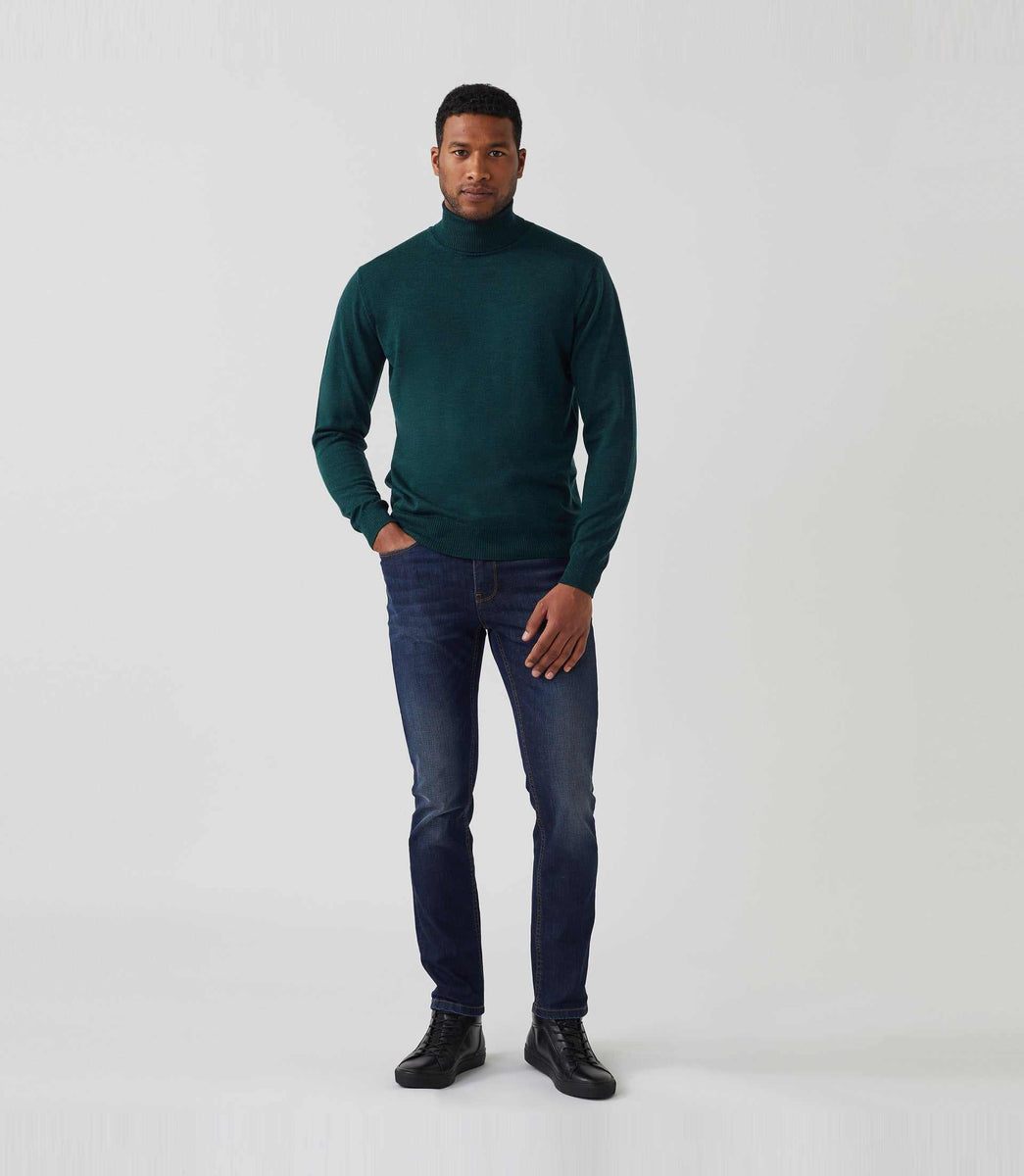 Dark green outlet turtleneck sweater