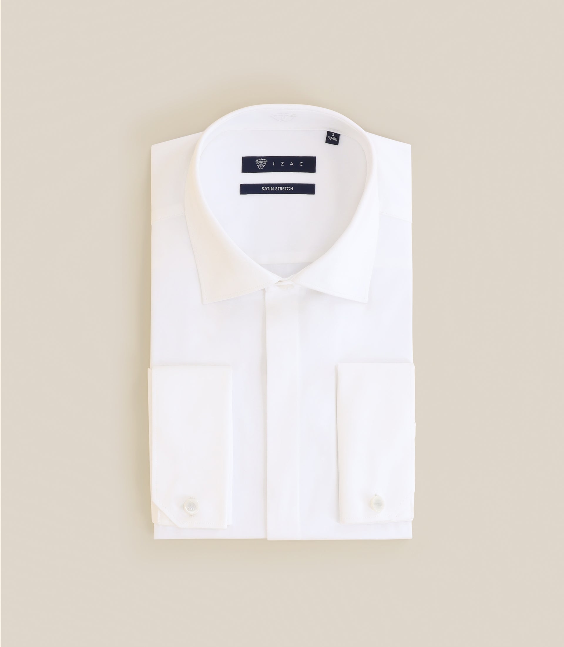 Ecru cotton satin city shirt