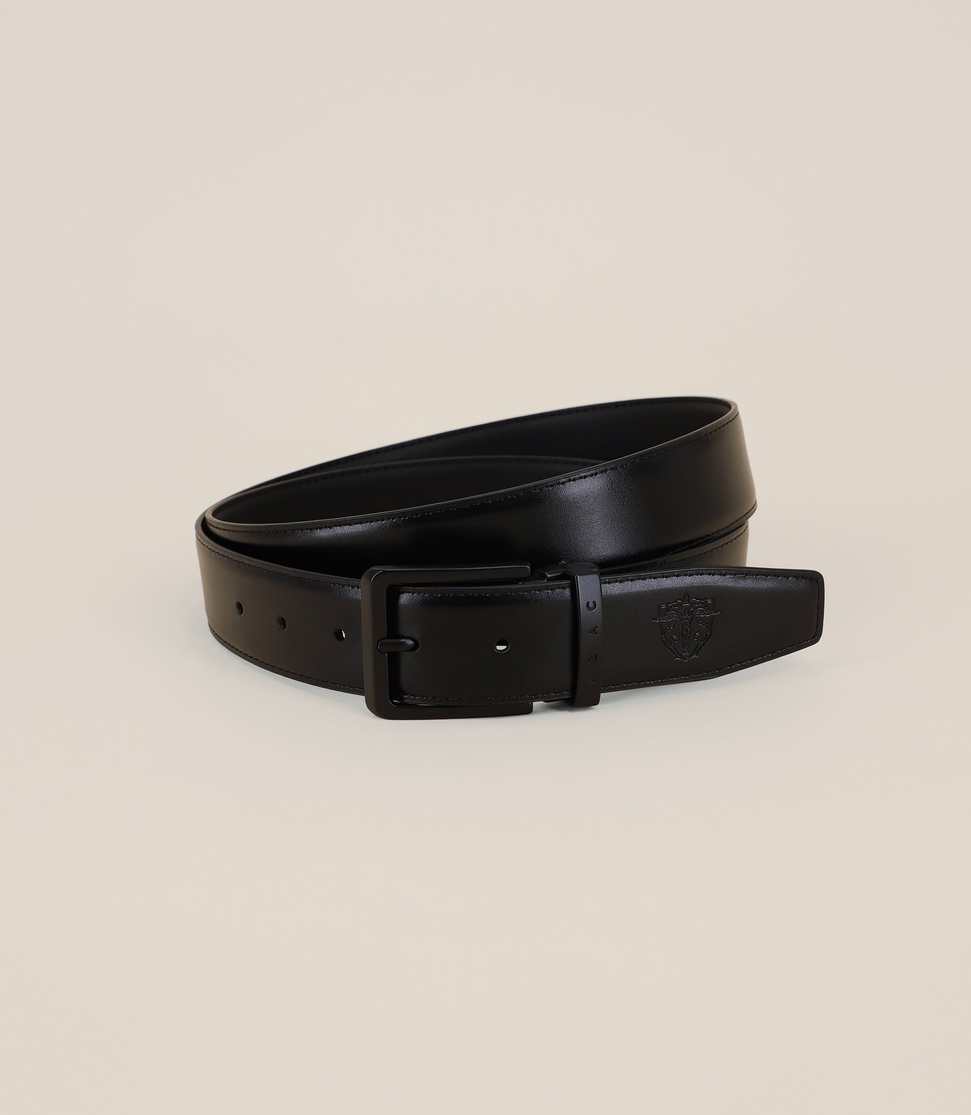 Ceinture 100% cuir ajustable noire