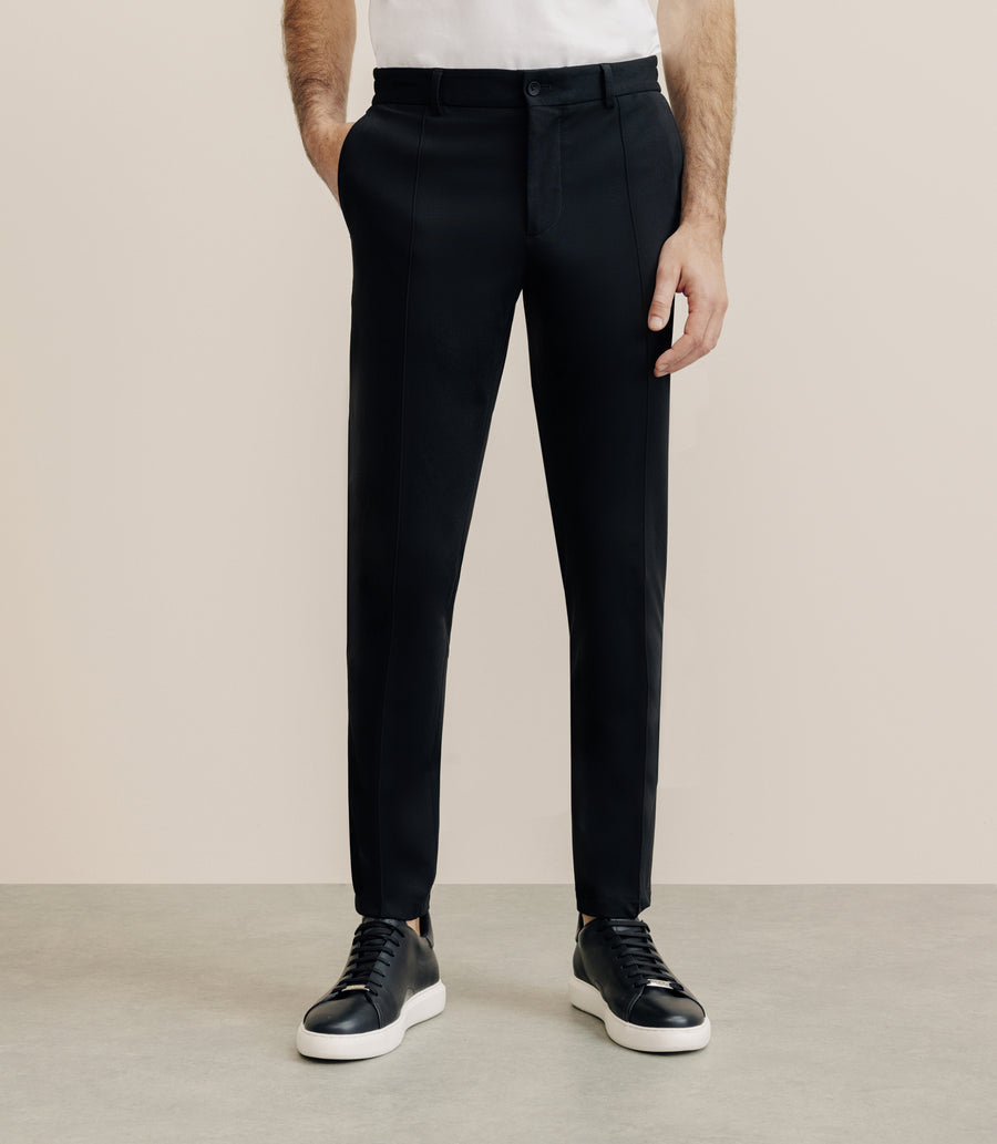 Pantalon ville en maille noir