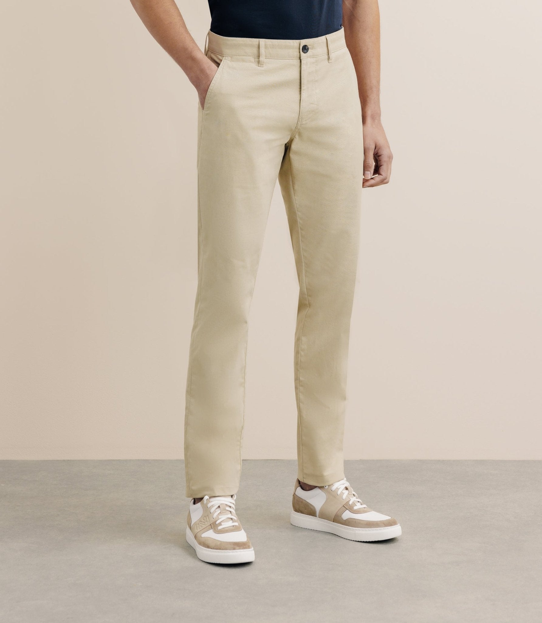 Pantalon en coton beige - IZAC