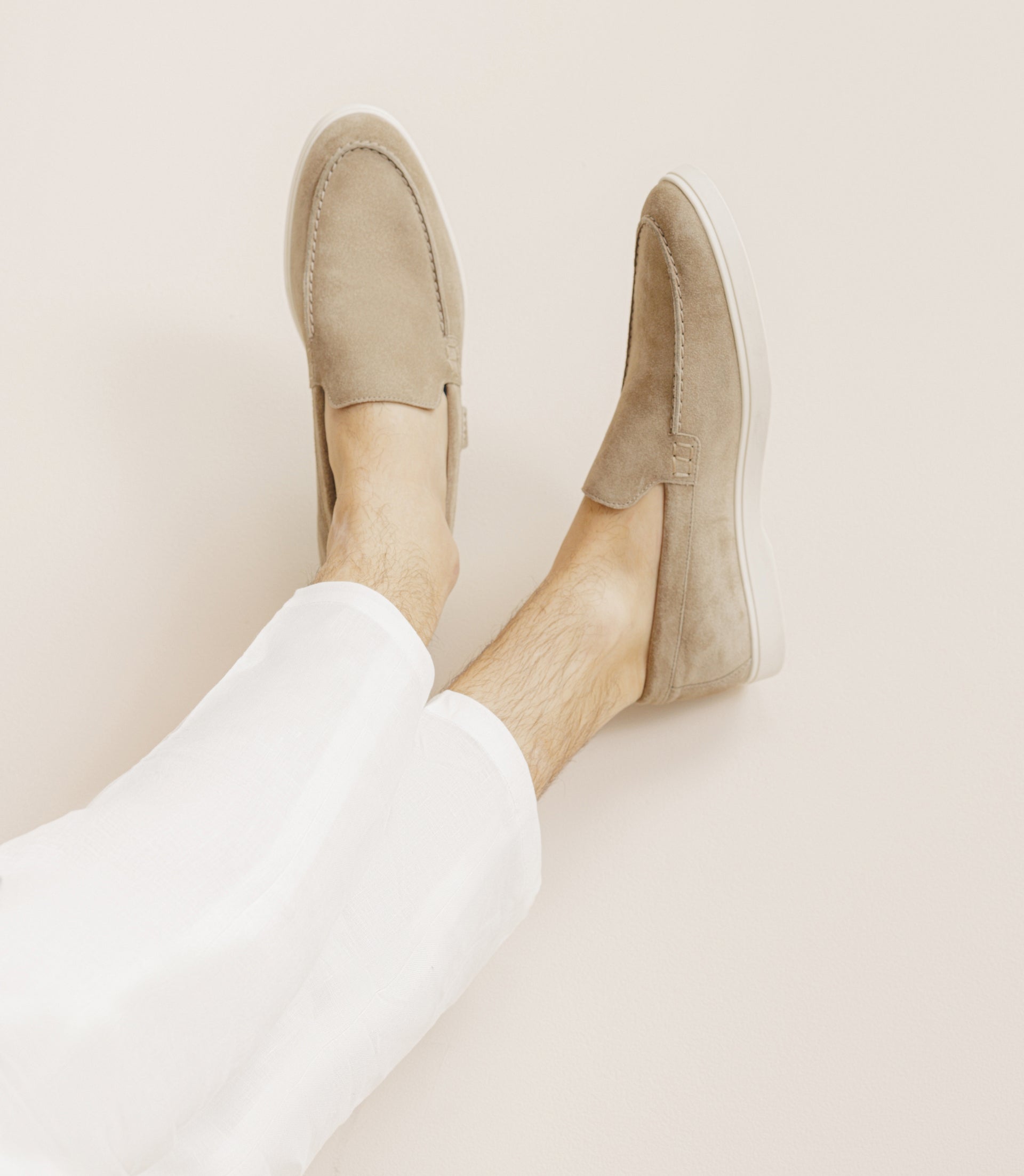 Chaussures mocassins beige