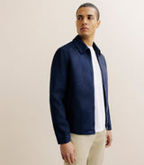 Blouson en suédine marine