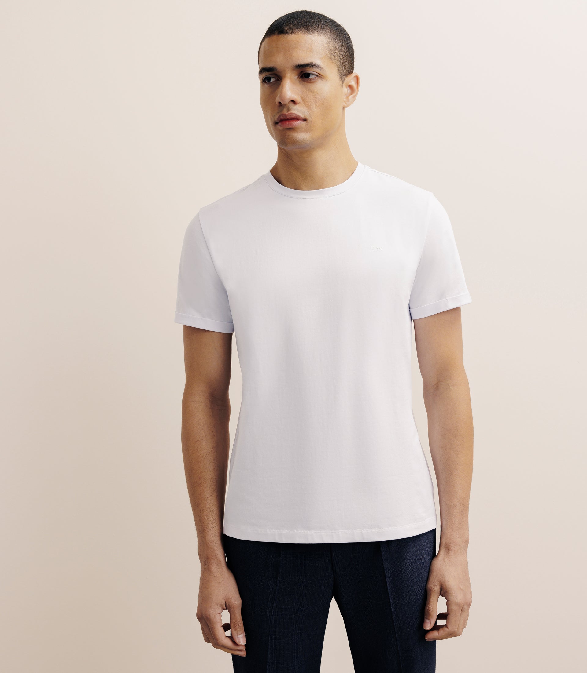 T-shirt col rond blanc