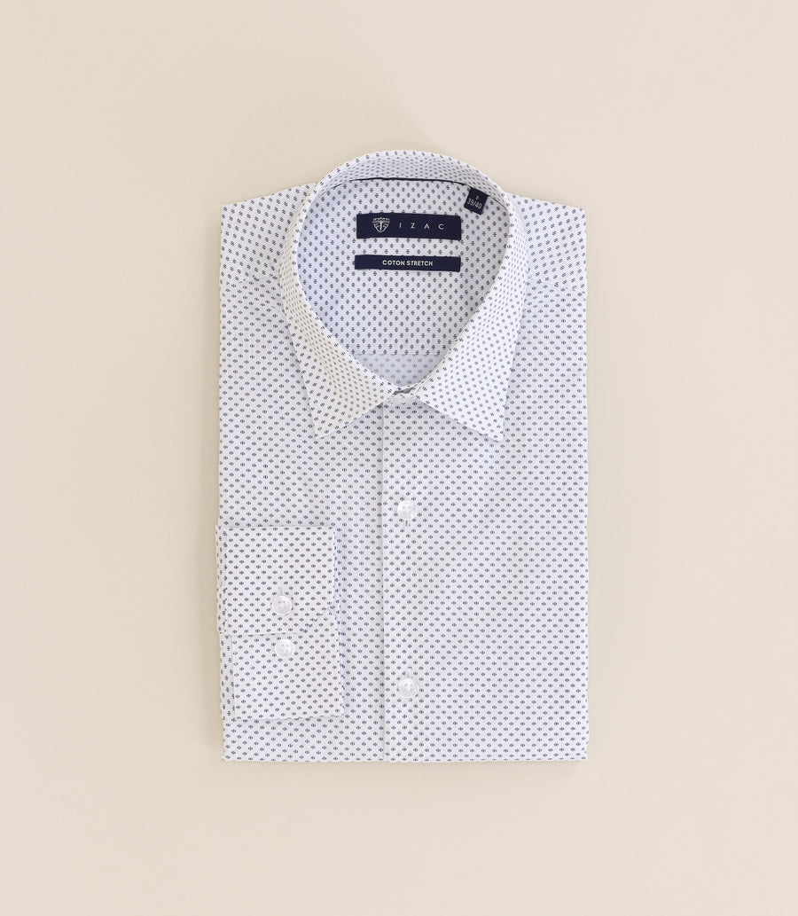 Chemise 100% coton ajustée blanche