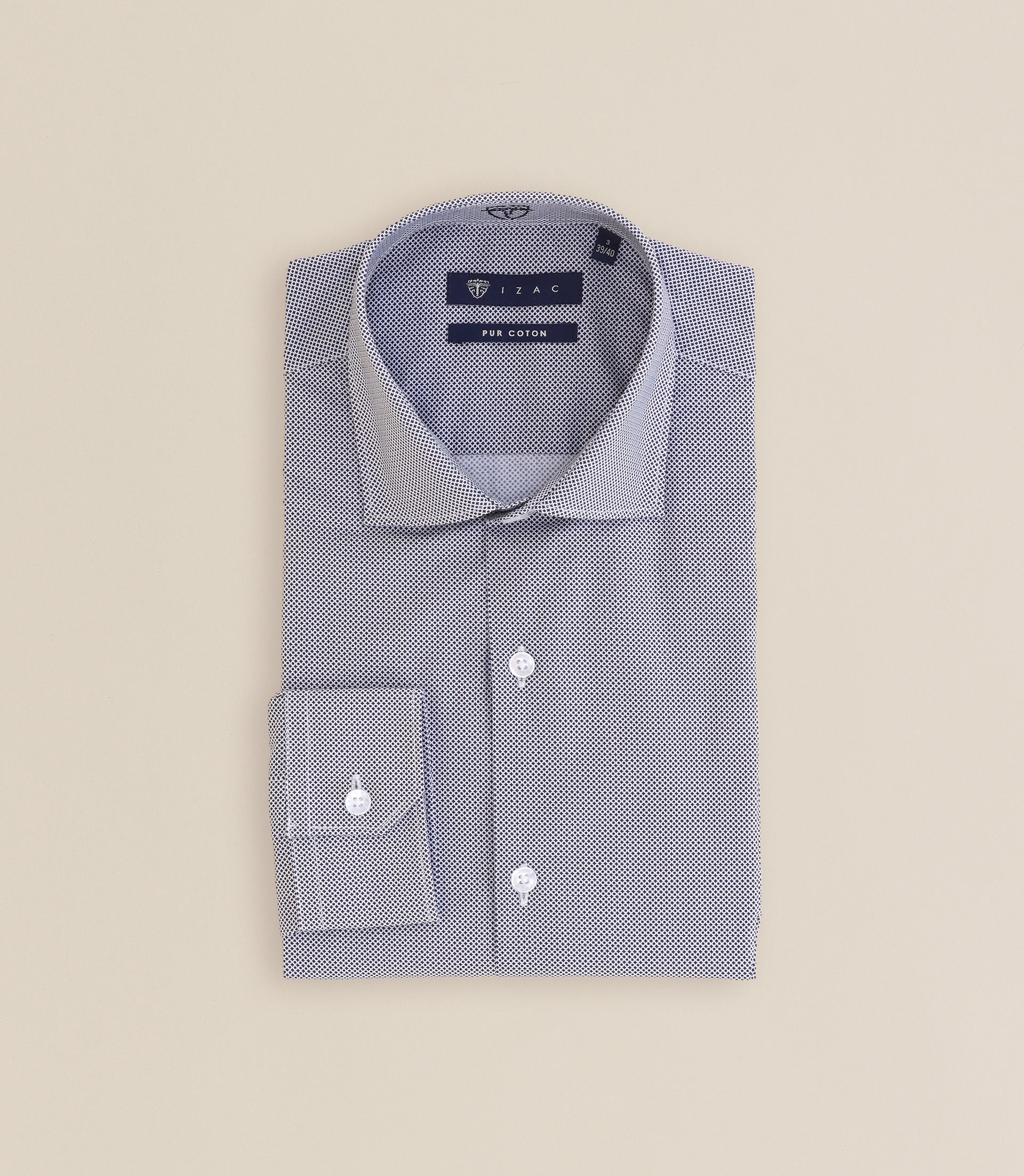 Chemise regular 100% coton marine