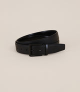 Ceinture 100% cuir ajustable noire - IZAC