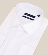 Chemise ville col italien blanche