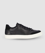 Sneakers cuir bi matière noir OSAKA - IZAC