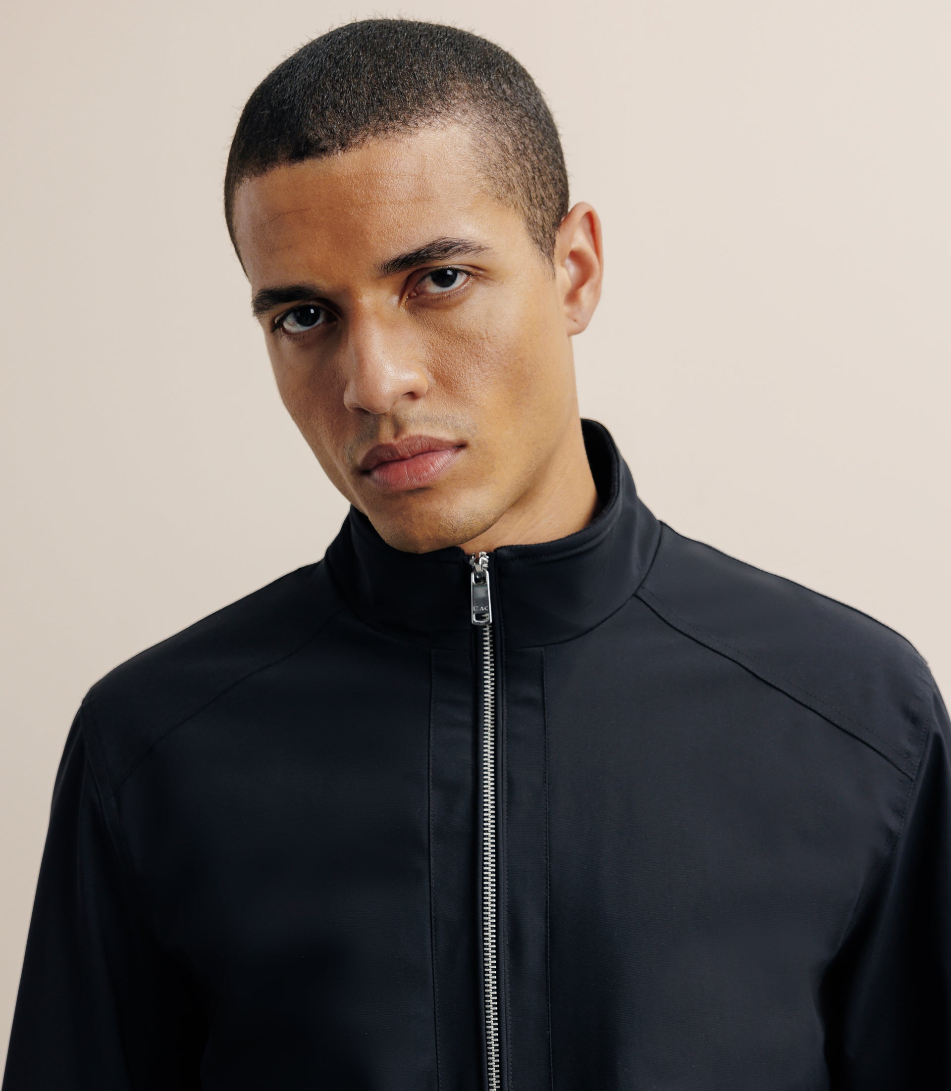 Blouson col montant noir