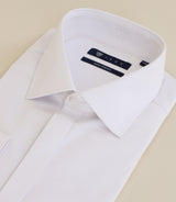 White cotton satin city shirt