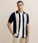 Polo chemise boutonné marine - IZAC