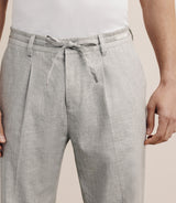 Pantalon en lin mélangé gris