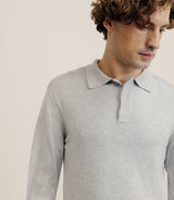 Pull col polo gris chiné - IZAC