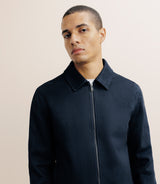 Blouson en suédine marine