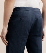 Pantalon ville taille élastique bleu denim