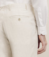 Pantalon 100% lin beige - IZAC