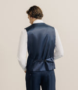 Gilet 100% laine bleu marine - IZAC