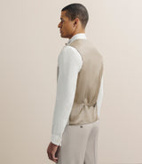 Gilet ville en laine majoritaire beige