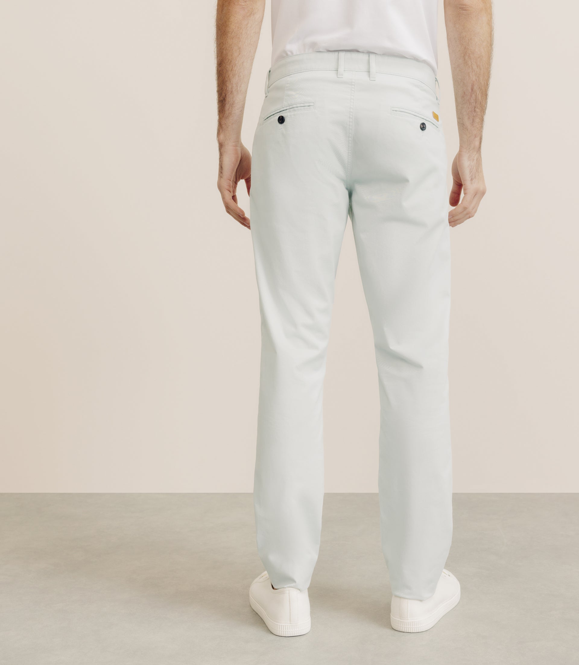 Pantalon en coton stretch vert