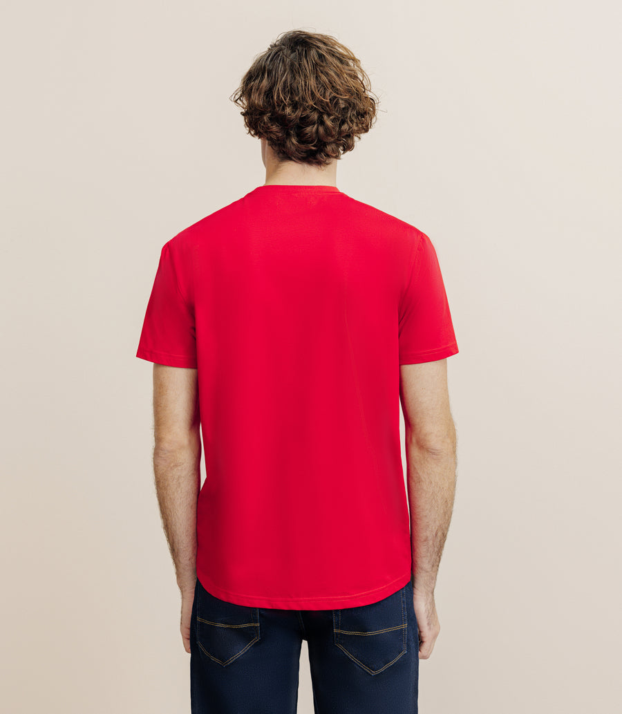 T-shirt à poche rouge