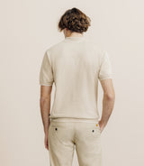 Polo col ouvert beige