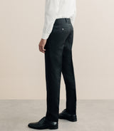 Black wool city pants