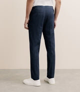 Pantalon ville taille élastique bleu denim - IZAC