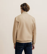 Blouson col teddy beige