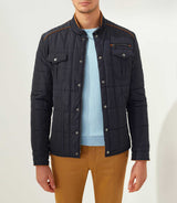 Campus" navy quilted overshirt