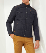 Campus" navy quilted overshirt