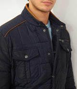 Campus" navy quilted overshirt