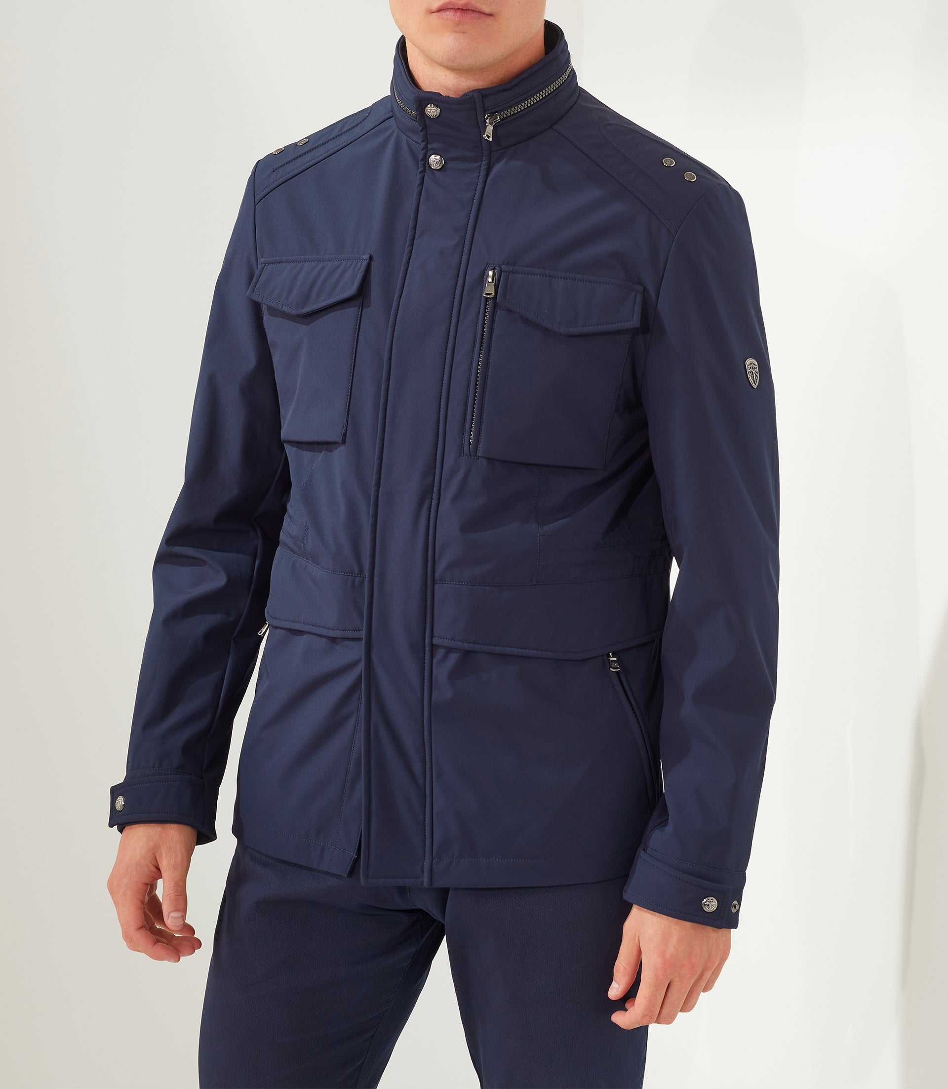 Casino" navy multi-pocket parka