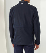 Connu" multi-pocket navy blue parka