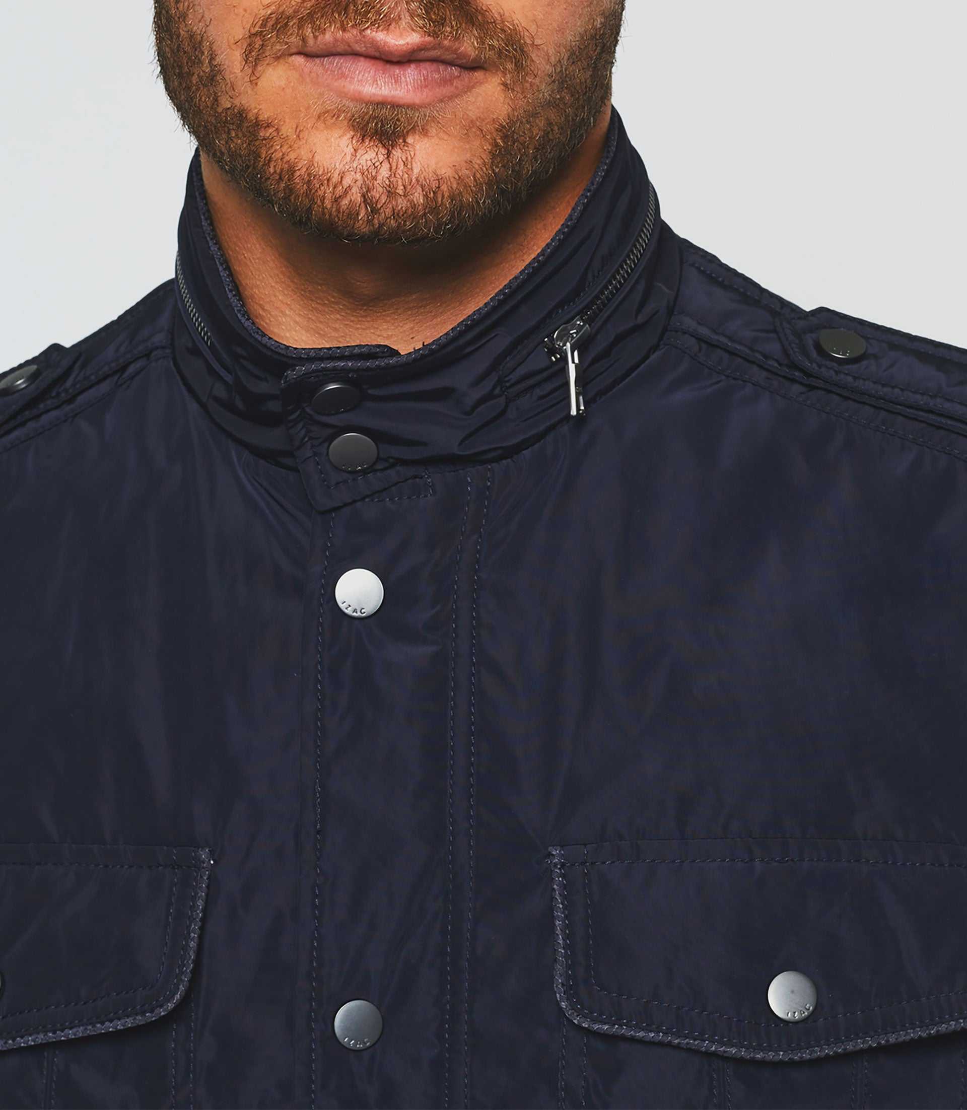 Rudi" navy parka with pockets