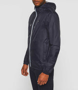 Blouson à capuche réversible marine et gris "Ryan" - IZAC