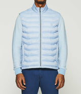 Sleeveless quilted down jacket light blue ROBIN