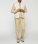 Sleeveless quilted jacket ecru ROBIN