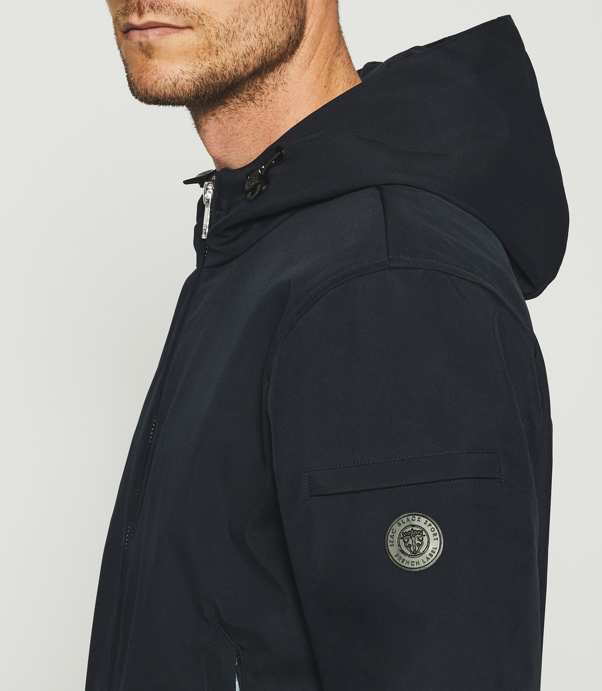 Technical hooded jacket navy ROMI