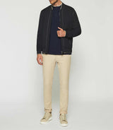 RON navy teddy jacket