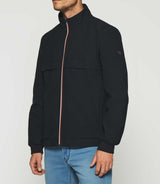 Sportliche Jacke aus zwei Materialien in Marine ROYCE