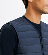 Sleeveless down jacket.