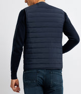 Sleeveless down jacket.