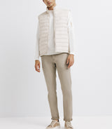 Ecru sleeveless light jacket