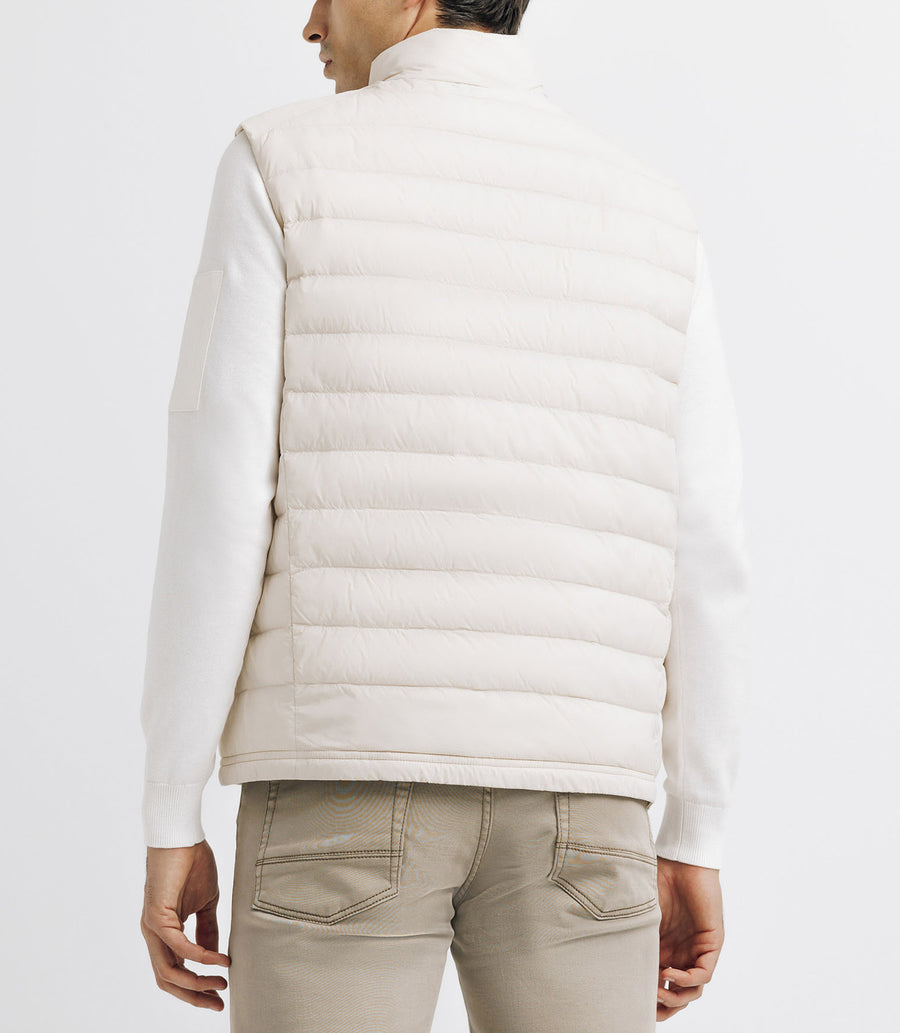 Sleeveless down jacket ECRU