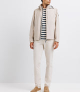 Beige rising collar jacket