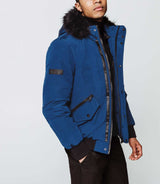 Blouson bleu multipoche "havre"