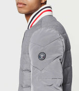 Blouson teddy matelassé gris - IZAC